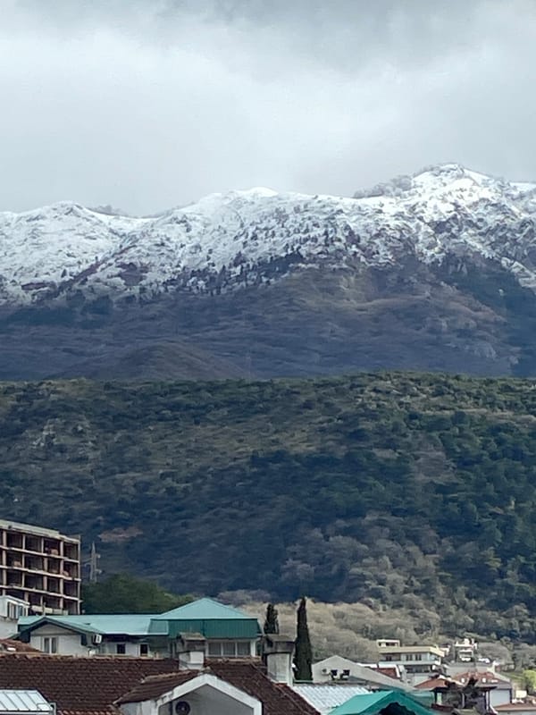 Morning scenes captured in Budva: mountain views and routines