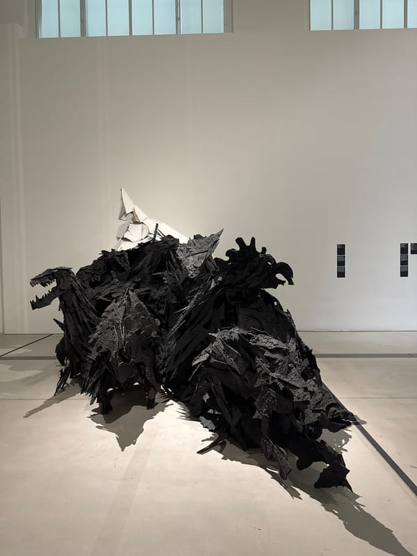 Abstract sculpture displayed at Moscow art gallery
