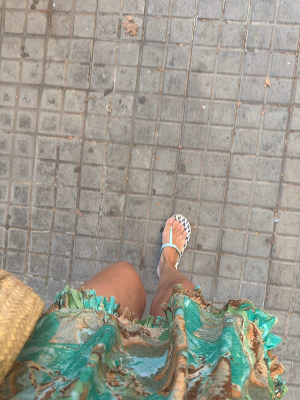Strolling Barcelona streets lined with blooming summer flora