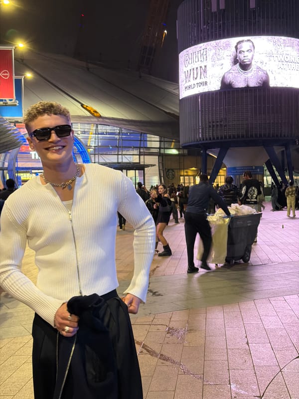Man in white sweater observed in London public space