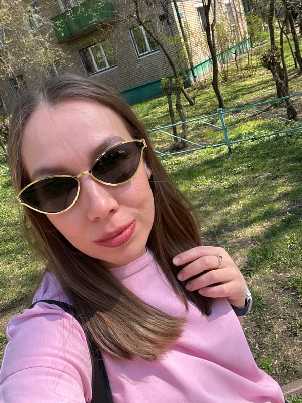 Woman takes selfie in Tomilino, Russia