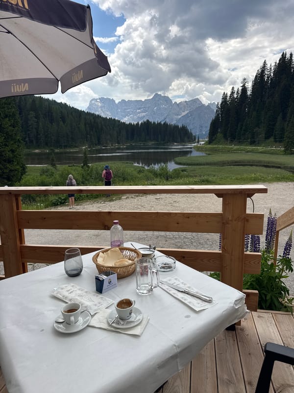 Lakeside morning at Auronzo di Cadore in the Dolomites
