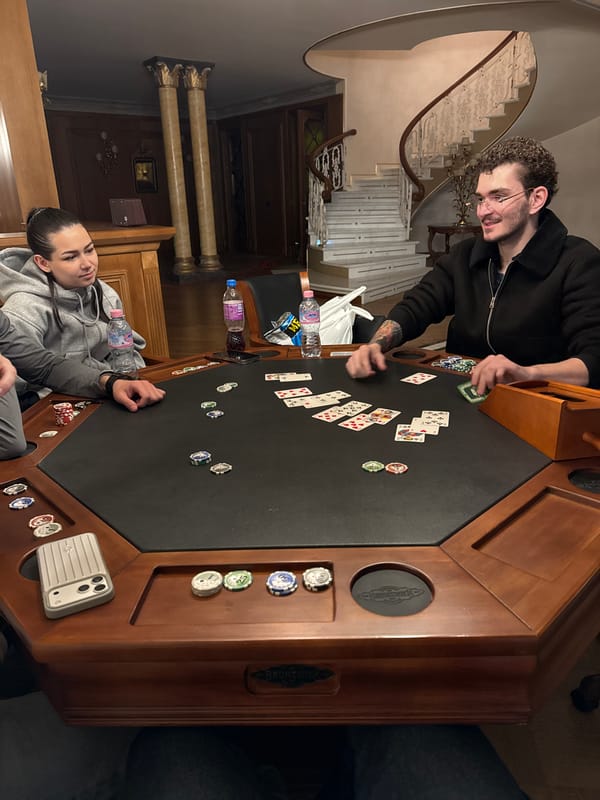 Poker game observed at custom table in Bulgaria