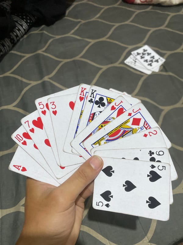 Card game in progress observed in Bandung, Indonesia