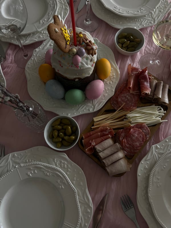 Formal dining table set for festive meal in Khimki