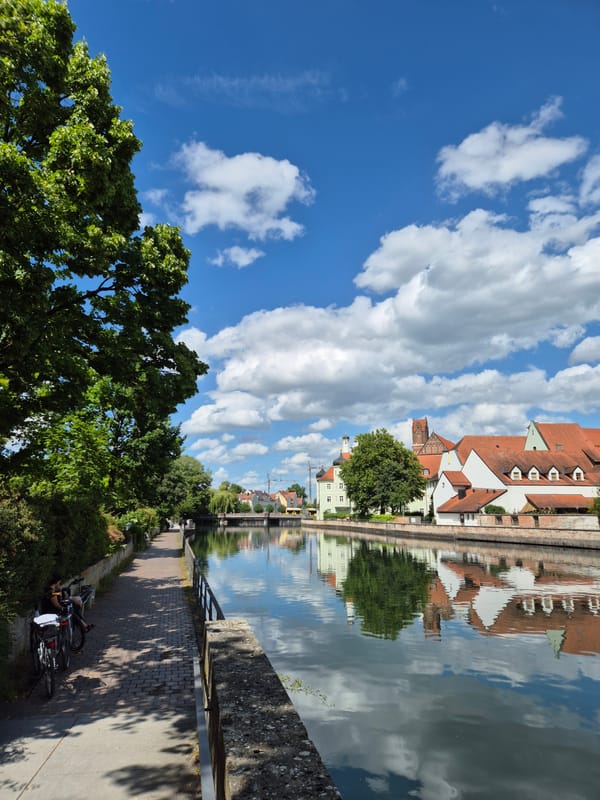 Afternoon stroll documented through historic Landshut, Germany
