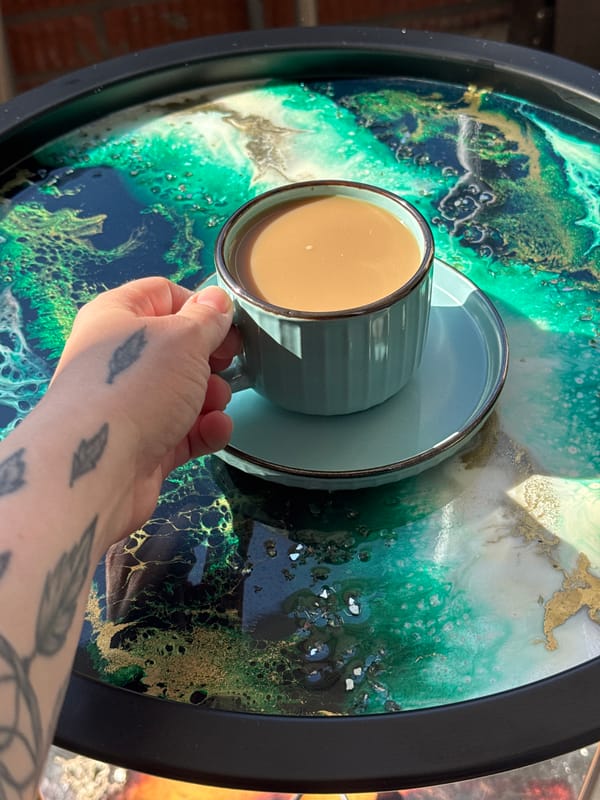 Morning tea moment captured in Zav'yalovo, Russia