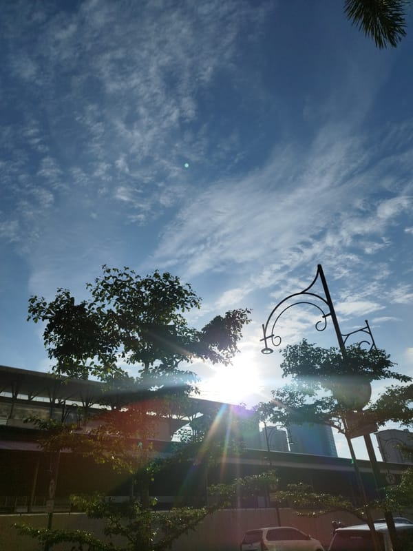 City walk and a three-dish meal on a sunny morning