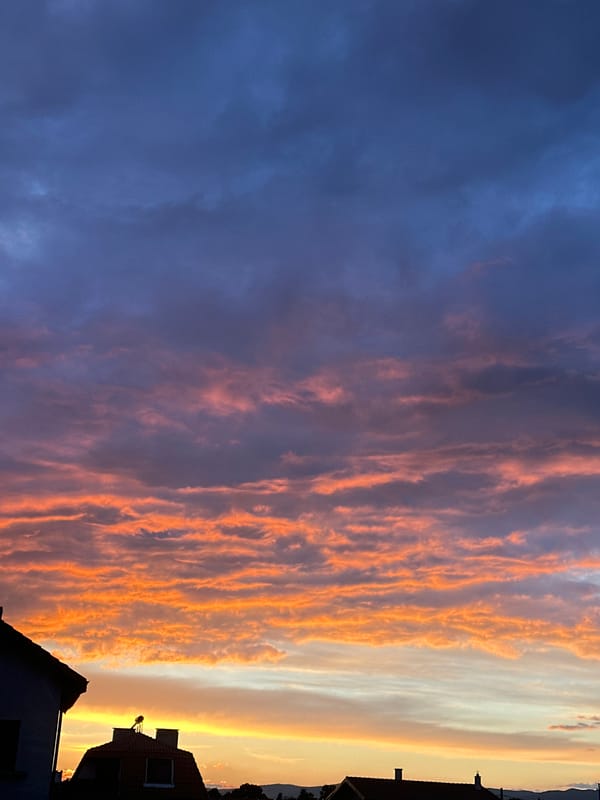 Dramatic sunset illuminates Chepintsi, Bulgaria with vibrant colors