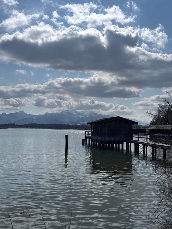 Scenic documentation of Rimsting lakefront and Bavarian architecture