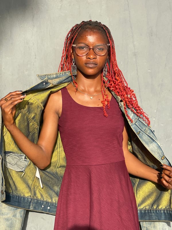 Woman poses for outdoor photo session in Badagry