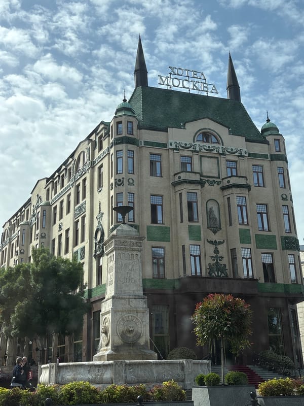 Historical Hotel Moskva documented in Belgrade, Serbia