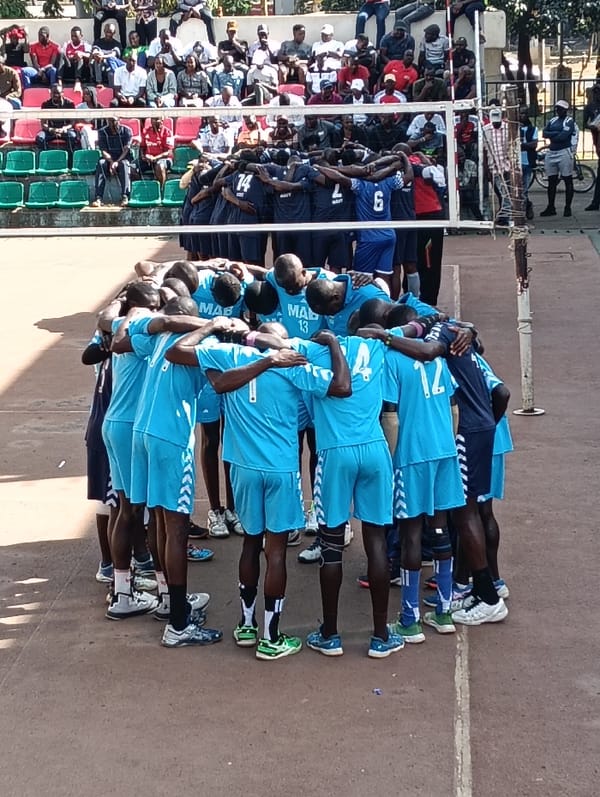 Kenya Navy volleyball team plays outdoor match in Nairobi