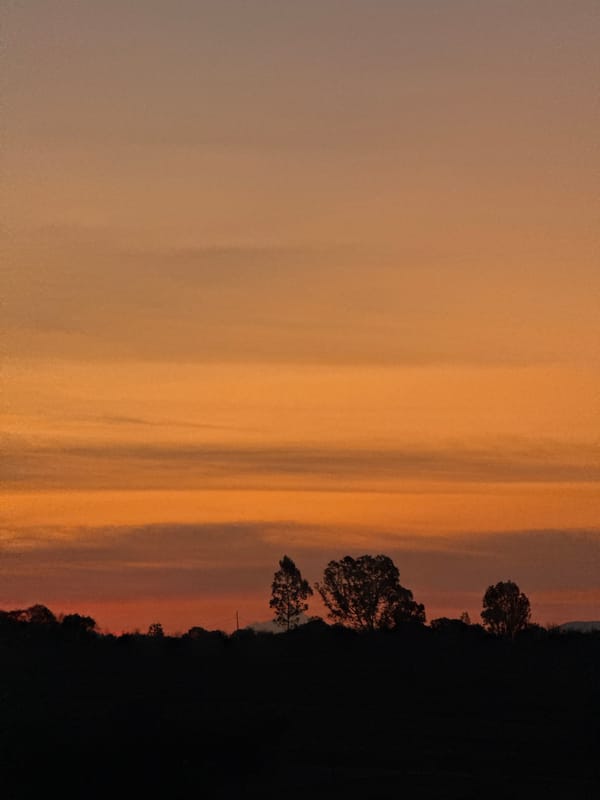 Dramatic sunrise or sunset captured in Puebla, Mexico