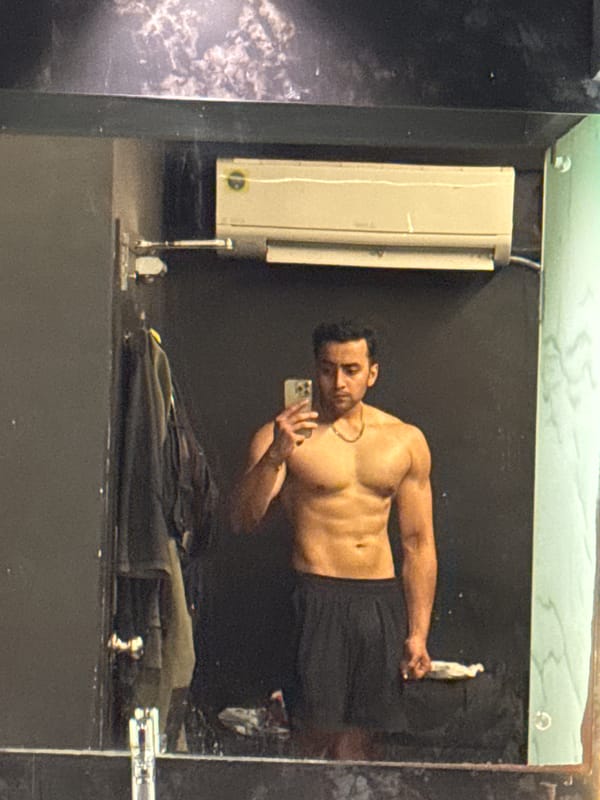Mirror selfies in a Kolkata gym locker room