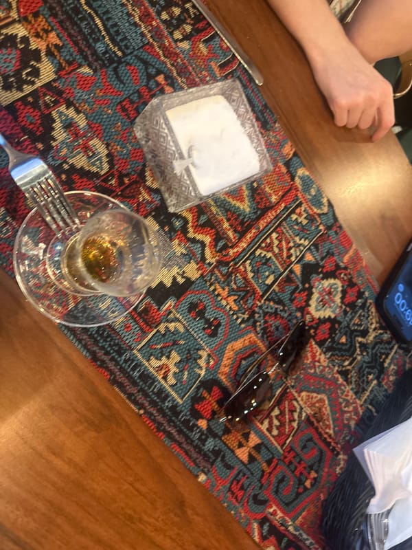 Tea service documented at restaurant with traditional glassware