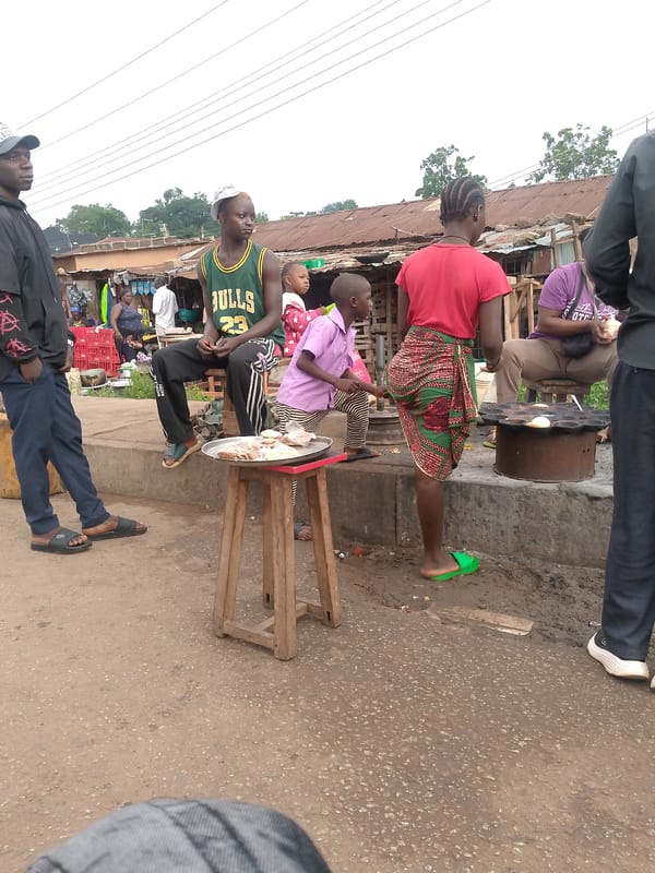 Morning street life documented in Bukuru, Nigeria neighborhood
