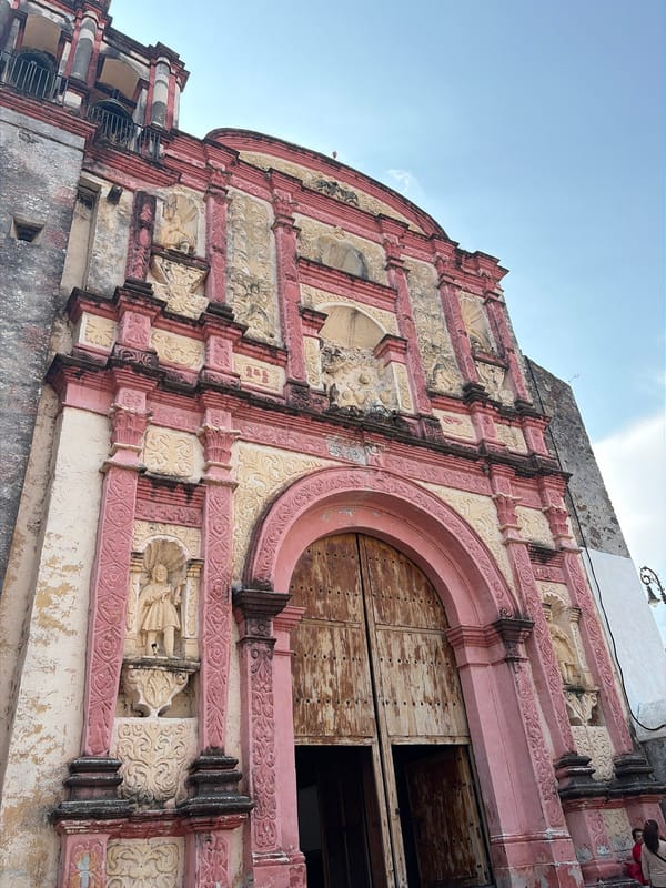 Evening documentation of Cuernavaca's religious sites and local commerce