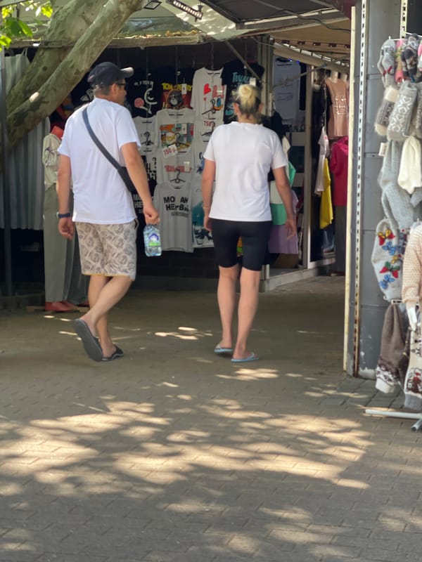 Market day scenes and street life over 17 minutes