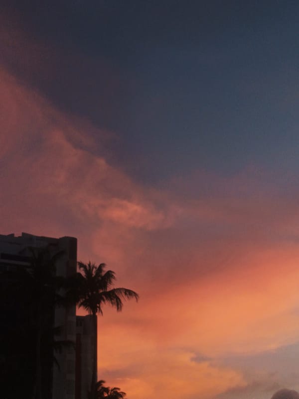 Sunset observed over coastal Porlamar, Venezuela May 22