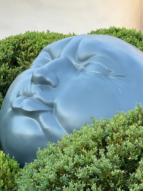 Park visitors document sculptured face, modern architecture in Krasnodar