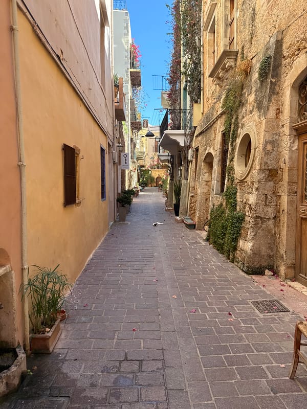 Midday wander through Chania's Old Town alleys and harbor