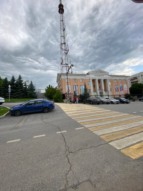 Afternoon street scenes through central Ufa, Russia