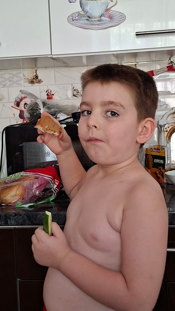 Morning at a Moldovan home — kitchen snacks and garden growth