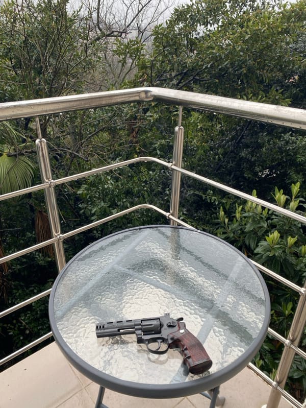 Morning balcony scenes captured in Sochi include flowers, desserts