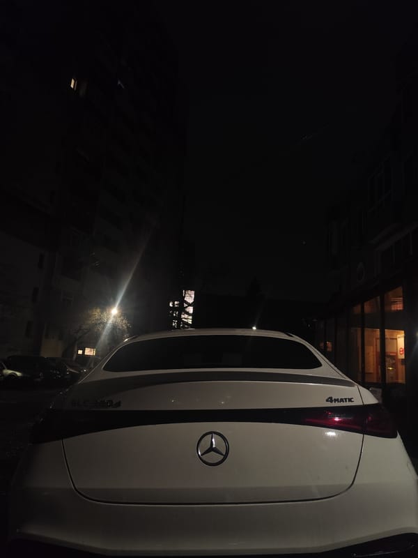 Post-rain nighttime street scenes documented in Varna, Bulgaria
