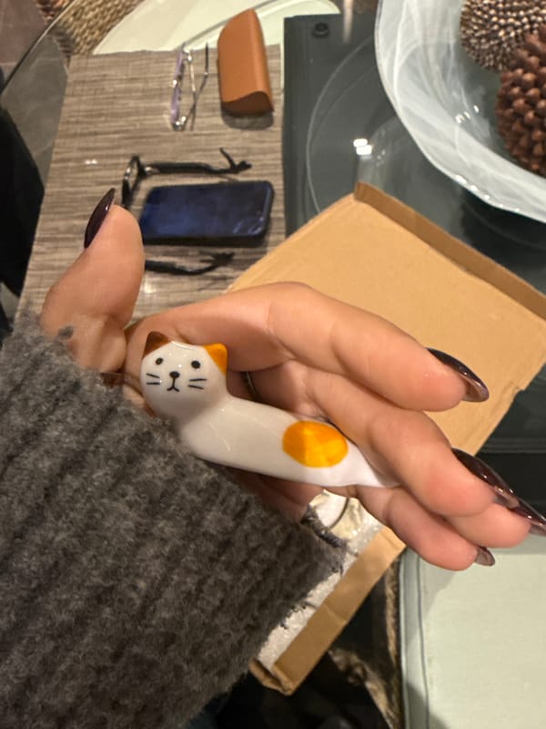 Japanese tea ceremony set unboxed in Mexico