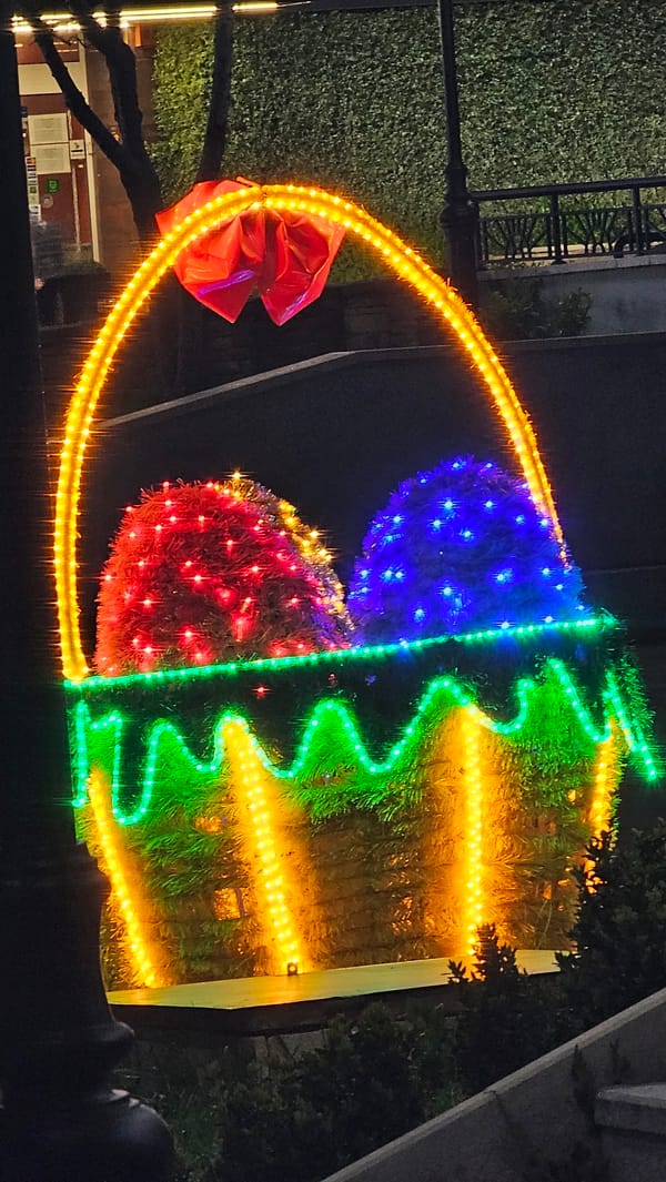 Holiday decorations, illuminated signs spotted in Karlovo, Bulgaria