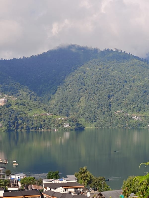 Phewa Lake and green hillsides from multiple angles, Pokhara
