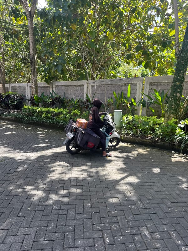 Person on scooter observed in residential area early morning