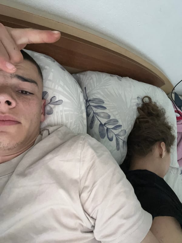 Morning rest captured in Bulgarian bedroom