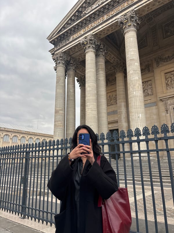 Tourists photograph historic Paris landmarks during evening hours