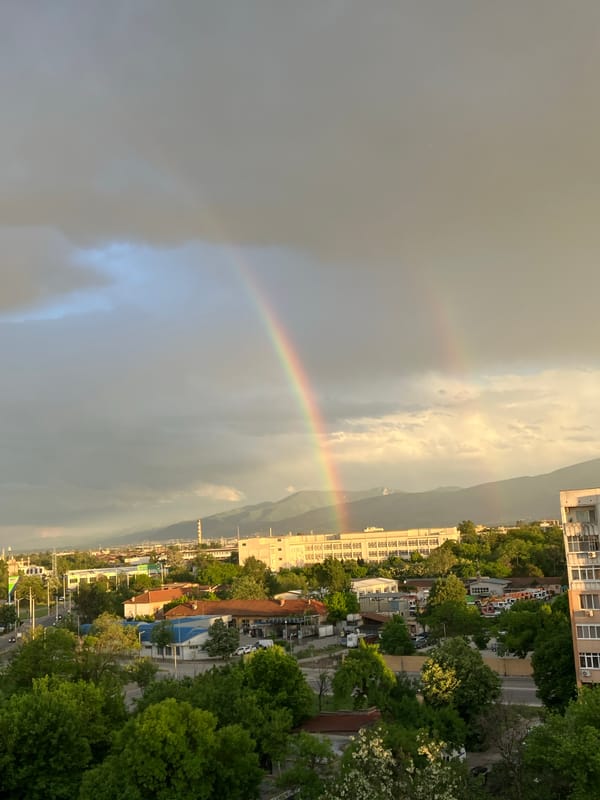 Rainbow appears over Plovdiv as residents document daily moments