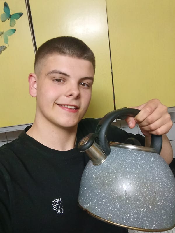 Young man documented kitchen moments in Красный Маяк
