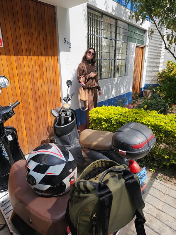 Scooter ride documented in Lima residential district