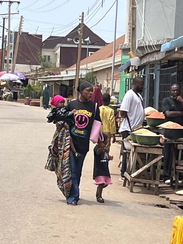 Afternoon street and market life in Jos, Nigeria