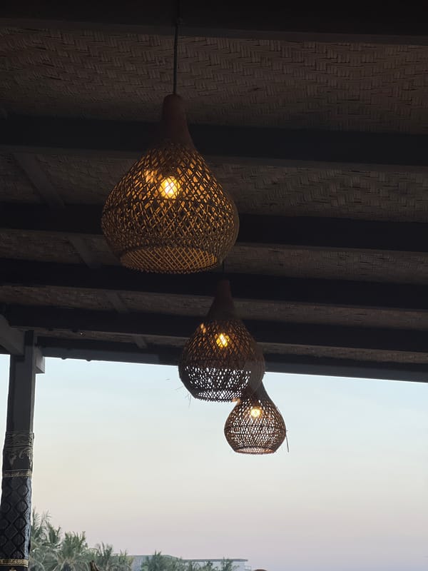 Beachfront café afternoon in North Kuta, Bali