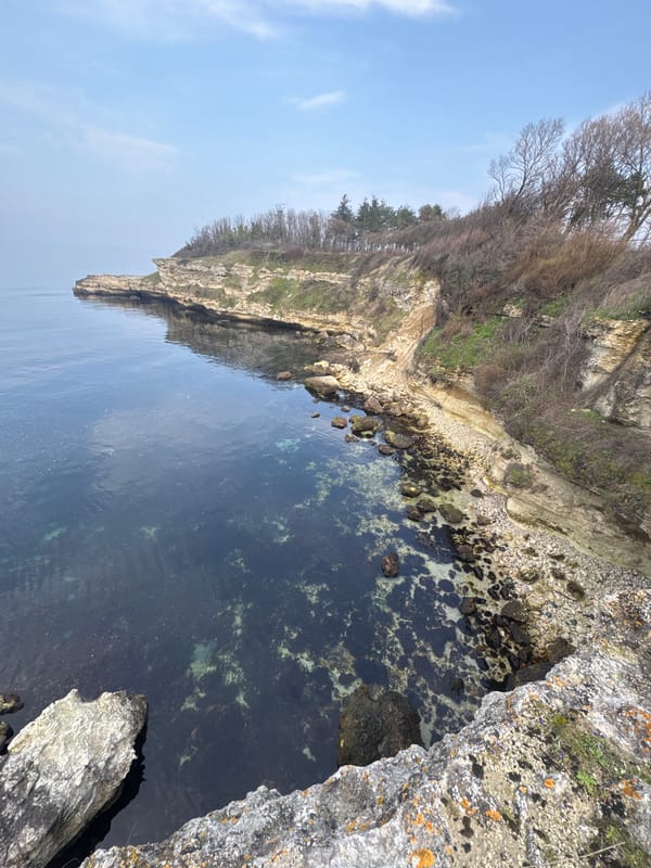 Rocky coastline observed near Tsarevo, Bulgaria