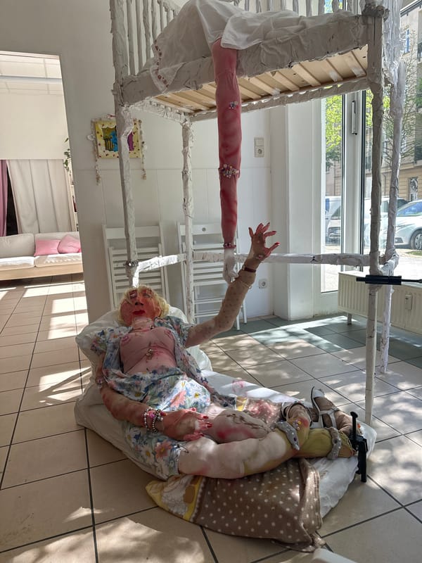 Contemporary art exhibition documented in Berlin gallery space
