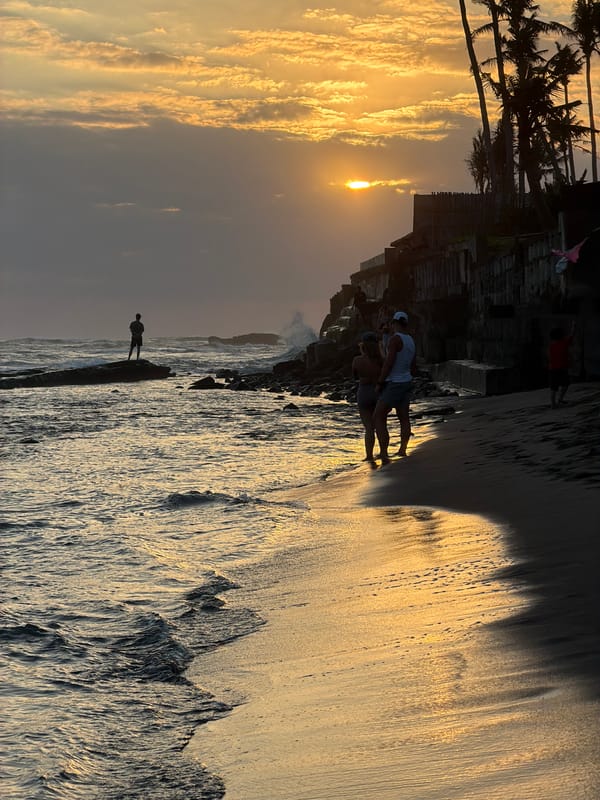 Sunset gatherings documented along Mengwi Indonesia coastline