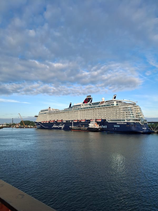 Mein Schiff cruise vessel docked at Rostock port
