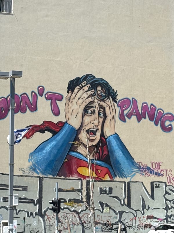 Large mural spotted on wall in Tel Aviv