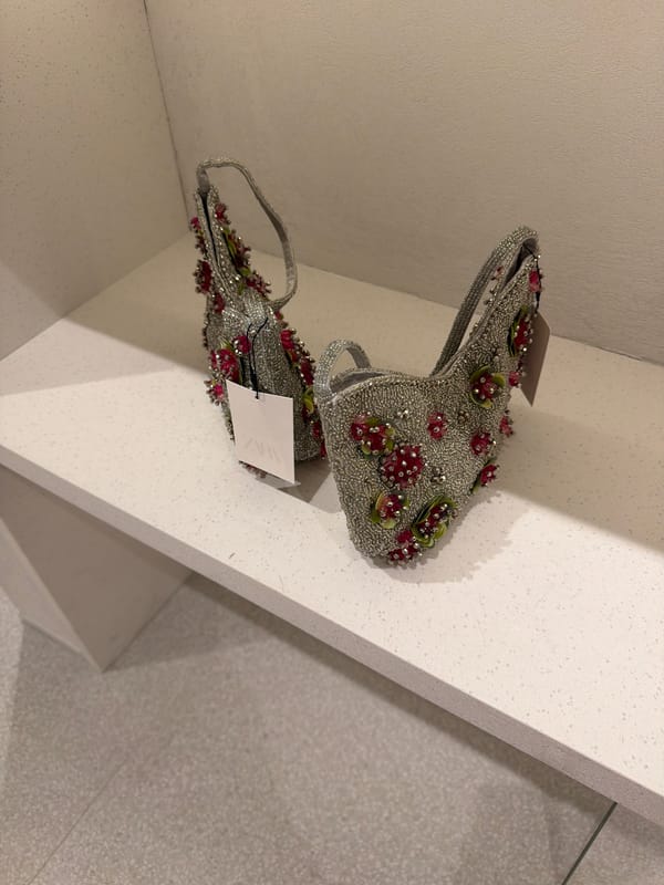 Browsing accessories, shoes, and clothing across a few retail stores