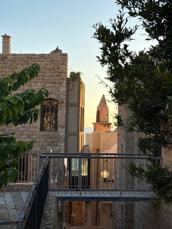 Golden hour through Old Jaffa's alleys and waterfront