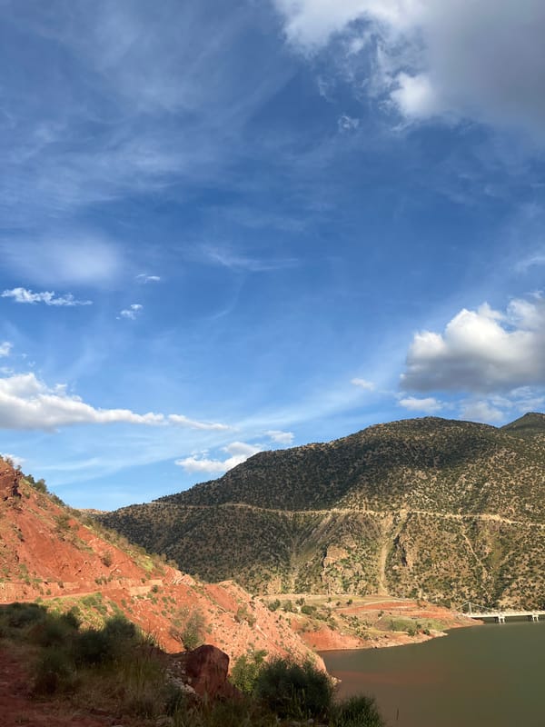 Landscape view documented in Ouaouizert, Morocco showing sky and mountains