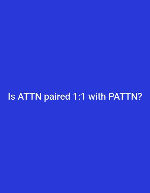 Cryptic text message about ATTN and PATTN pairing captured